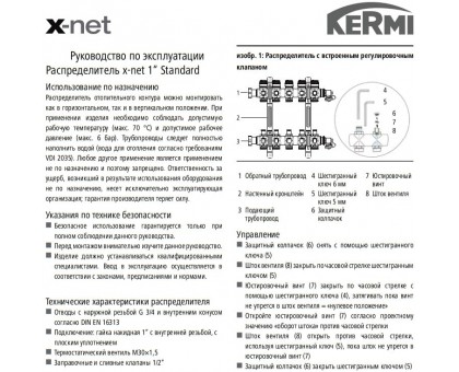 Коллектор теплого пола KERMI SFVT X-net Komfort FT-2 (SFVT0201000)