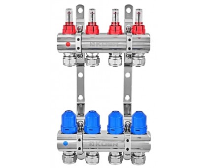Колектор теплої підлоги KOER KR.1210-4 1"x4 WAYS (KR5266)