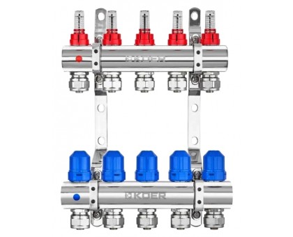 Колектор теплої підлоги KOER KR.1210-5 1"x5 WAYS (KR5267)