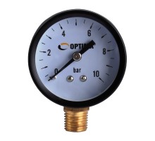 Манометр вертикальный OPTIMA Д 50 1/4" 6 бар