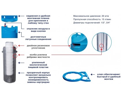 Система триступеневого очищення води BIO+SYSTEMS NSL103 1″