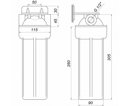 Посилений фільтр-колба для гарячої води Bio+ Systems HT-10 1/2″