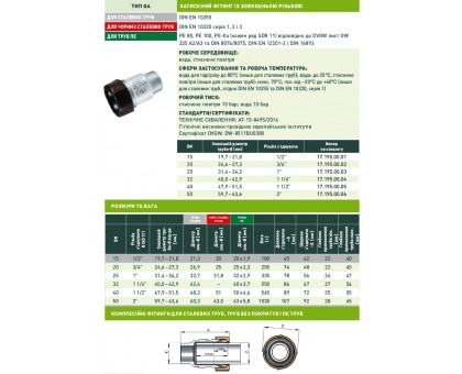Чугунный фитинг GEBO QUICK ТИП QA DN 32 1 1/4"