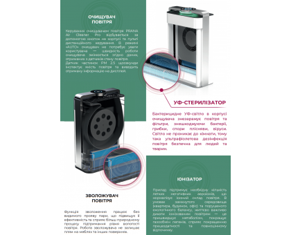 Очиститель увлажнитель воздуха PRANA Air Cleaner Pro KJ488FK08A 