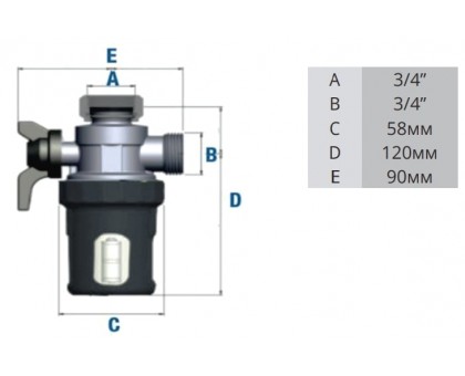 Магнітний ﻿фільтр RAFTEC 3/4" RMGHB02 кутовий з накидною гайкою