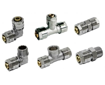 Муфта обжимная с наружной резьбой Raftec НР 16x1/2" MN-1601