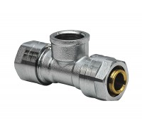 Тройник обжимной с внутренней резьбой Raftec 16x1/2"x16 ВВ TV-160116