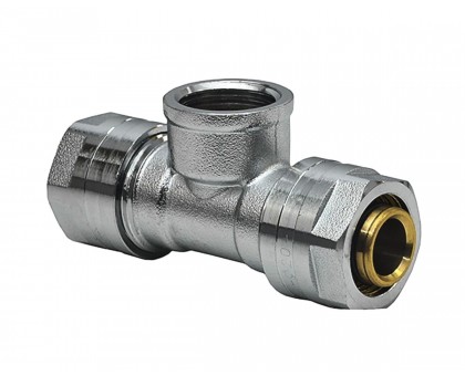 Обжимной ﻿тройник с внутренней резьбой Raftec 20x1/2"x20 ВВ TV-200120