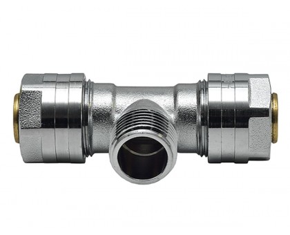 Обжимной ﻿тройник с наружной резьбой Raftec 20x1/2"x20 ЗЗ TN-200120