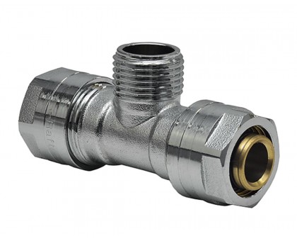 Обжимной ﻿тройник с наружной резьбой Raftec 20x1/2"x20 ЗЗ TN-200120