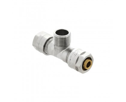 Обжимной ﻿тройник с наружной резьбой Raftec 20x1/2"x20 ЗЗ TN-200120