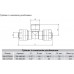 Обжимной ﻿тройник с наружной резьбой Raftec 20x1/2"x20 ЗЗ TN-200120