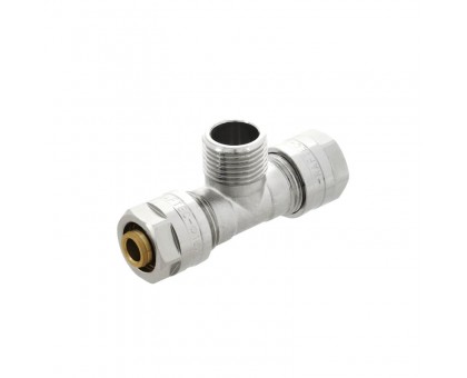 Обжимной ﻿тройник с наружной резьбой Raftec 20x1/2"x20 ЗЗ TN-200120