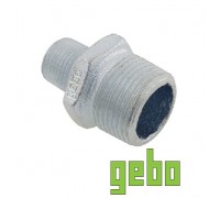 Ниппель чугунный редукционный Gebo DN25хDN15 1"x1/2"