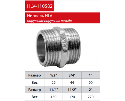 Ніпель HLV 1/2" ПН (110582.N.01)