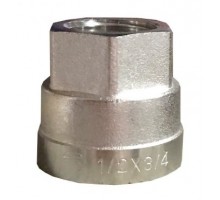 Муфта переходная Selba 1/2" х 3/4" никель SL8803