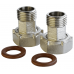 Комплект штуцеров для счетчика никелированный VA 3/4″ВР х 1/2″НР Б2709-1КбА(нк)