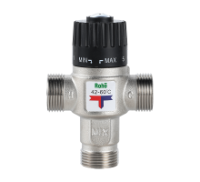 Термостатический смесительный клапан ROHO R1208-075 3/4" НН (42-60 °C) 