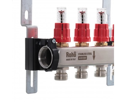 Коллектор теплого пола ROHO R804-02 1"х2 выхода