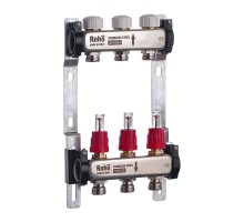 Коллектор теплого пола ROHO R804-03 1"х3 выхода