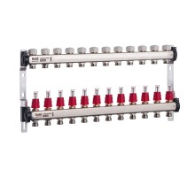 Коллектор теплого пола ROHO R804-12 1"х12 выхода