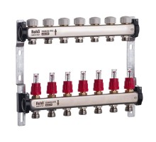 Коллектор теплого пола ROHO R804-07 1"х7 выхода