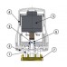 Термостатична ﻿головка ROHO R4010-3015 M30х1,5 (RO0136) рідинна