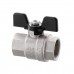 Кран кульовий ROHO 1/2" В/В DN 15 мм (R100-050B) чорна ручка метелик