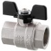 Кран кульовий ROHO 1/2" В/В DN 15 мм (R100-050B) чорна ручка метелик
