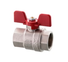 Кран шаровой ROHO 1/2" В/В DN 15 мм (R100-050) ручка красная бабочка