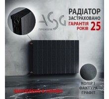 Биметаллический дизайн радиатор ASG 300/100/80 графит
