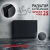 Радиатор ﻿биметаллический дизайн ASG 300/100/80 графит