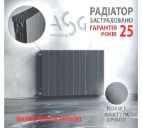 Биметаллический дизайн радиатор ASG 500/100/80 серебро