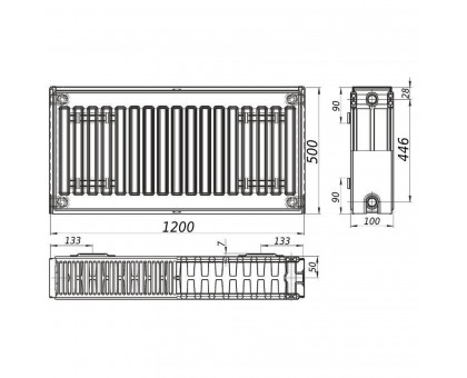 Радиатор стальной QUEEN THERM 22 500x1200 Б/П