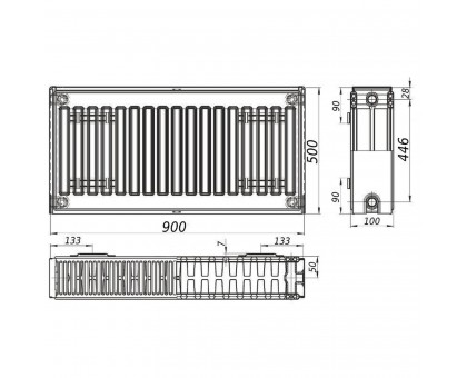 Радиатор стальной QUEEN THERM 22 500x900 Б/П