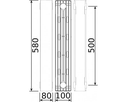 Радиатор биметаллический QUEEN THERM 500/100 VERTICAL/HORIZONTA