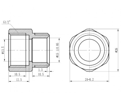 Обжимная муфта с внутренней резьбой разборная Thermo Alliance SD Forte 16x1/2" SF171W1615