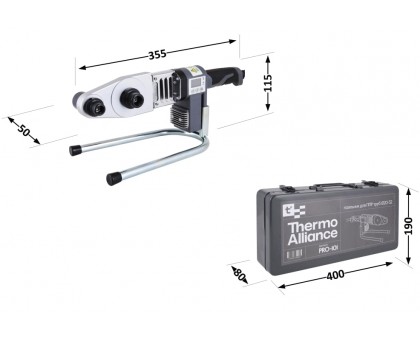 Паяльник сварочный Thermo Alliance Professional 600W PRO-101 Ø20-32 с дисплеем