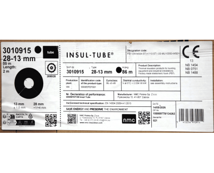 Теплоизоляция ﻿каучуковая Insul-Tube k Ø28x13 мм 2 м (3010915) 