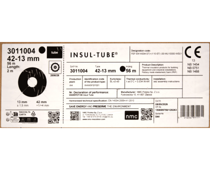 Теплоизоляция ﻿каучуковая Insul-Tube k Ø42x13 мм 2 м (3011004) 