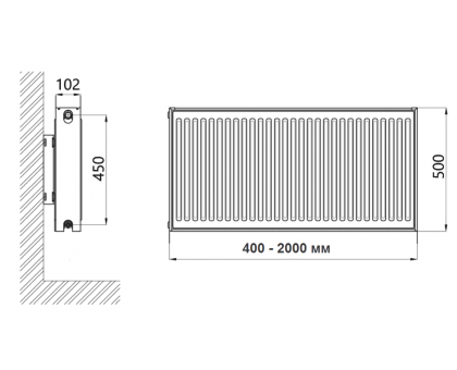 Стальной радиатор Thermo Alliance IMAS 22x500х900 Б/П TAI22500900K