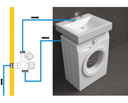 Приладовий кран кутовий подвійний Thermo Alliance Forte 1/2"Зх1/2"Зх3/4"З TAF187W151520 хром