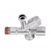 Приладовий кран кутовий подвійний Thermo Alliance Forte 1/2"Зх1/2"Зх3/4"З TAF187W151520 хром