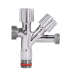 Приладовий кран кутовий подвійний Thermo Alliance Forte 1/2"Зх1/2"Зх3/4"З TAF187W151520 хром