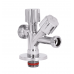 Приладовий кран кутовий подвійний Thermo Alliance Forte 1/2"Зх1/2"Зх3/4"З TAF187W151520 хром