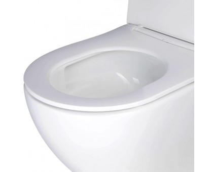 Унитаз Qtap Jay Ultra Quiet сиденье Slim Duroplast, Soft-close, Quick relase WHITE