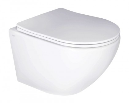 Унитаз Qtap Jay Ultra Quiet сиденье Slim Duroplast, Soft-close, Quick relase WHITE