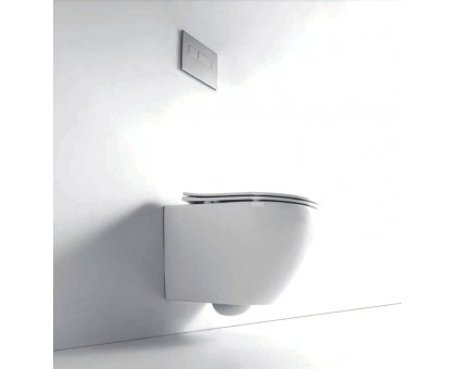 Унитаз Qtap Jay Ultra Quiet сиденье Slim Duroplast, Soft-close, Quick relase WHITE