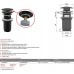 Донный клапан AlcaPlast A392BLACK 5/4" Click/Clack