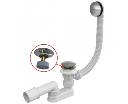 Сифон для ванны AlcaPlast A507CKM 57 см Click-Clack